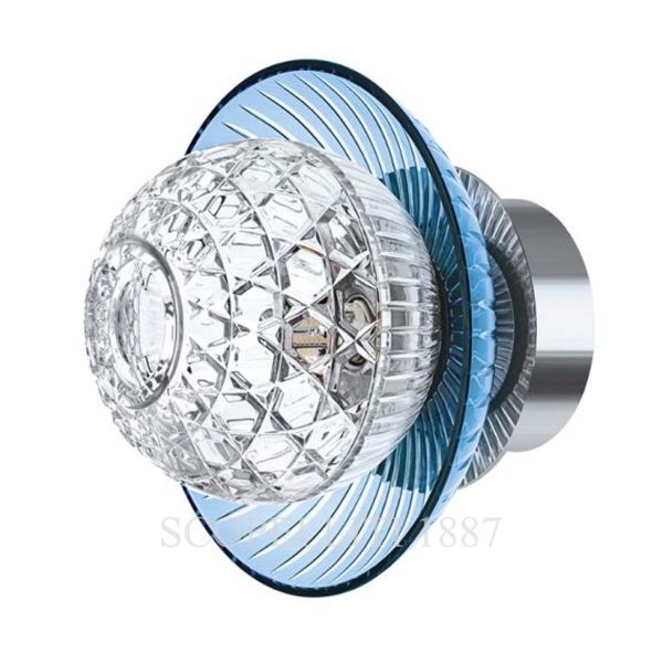 saint louis royal stainless steel finish sky blue cup sconce