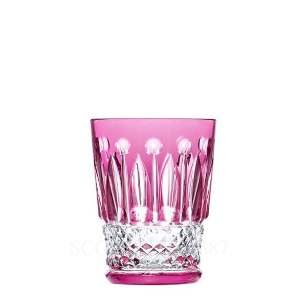 saint louis tommy amethyst shot tumbler in hand-cut crystal, part of collectible saint louis glassware