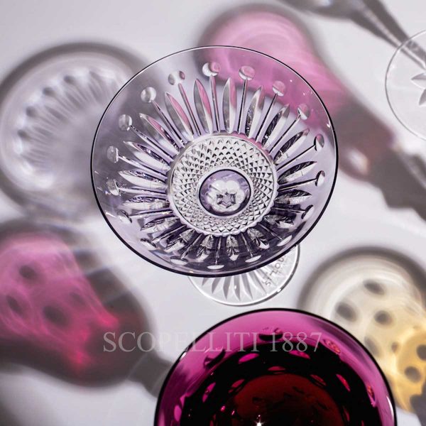 sain louis tommy purple cocktail glass