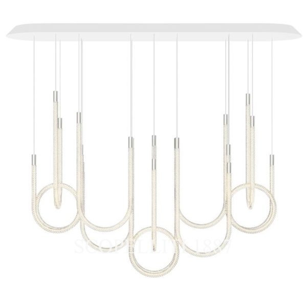 saint louis torsade 10 light chandelier horizontal short