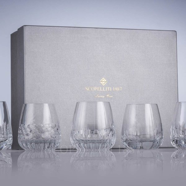 crystal whisky tumbler set scopelliti 1887