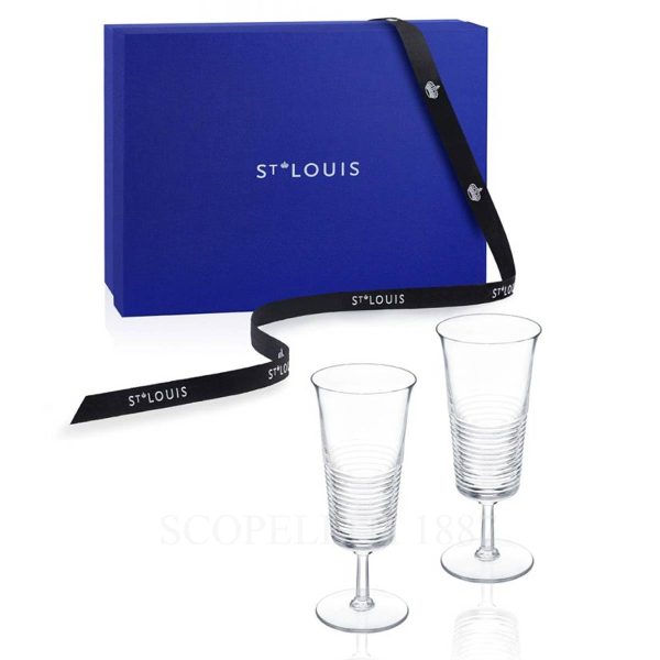 st louis cadence champagne flutes set