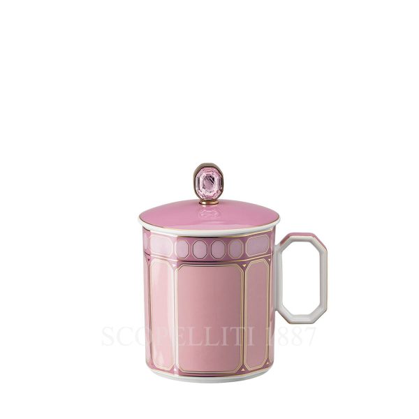swarovski rosenthal signum rose mug with lid
