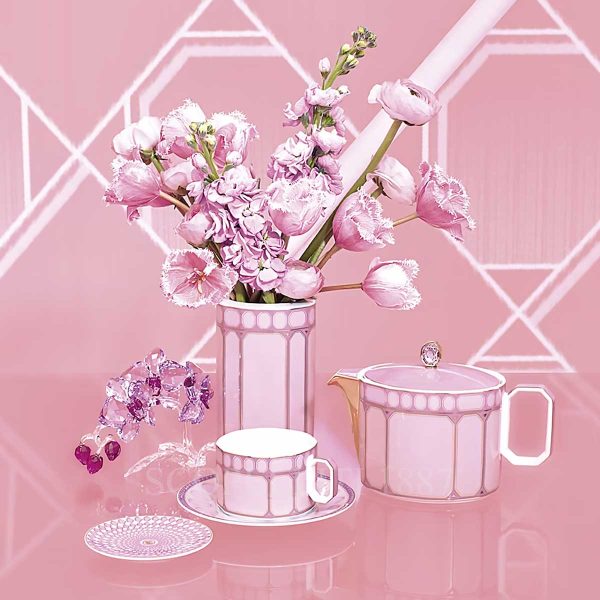 swarovski signum pink teapot