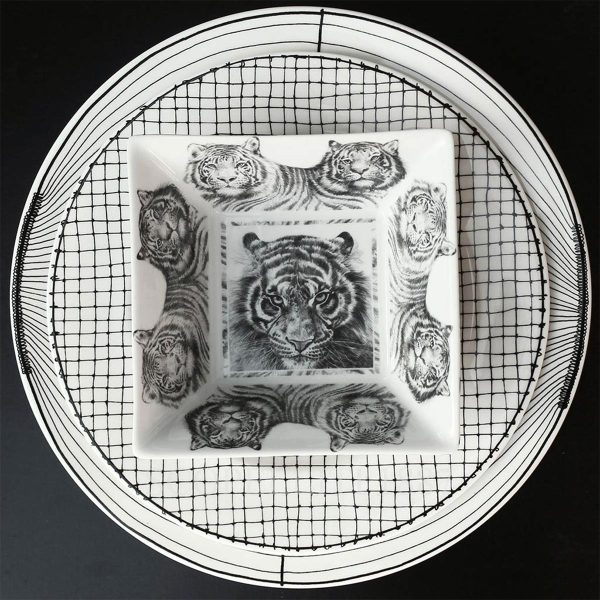 taitu all purpose medium dish wild spirit tiger plate
