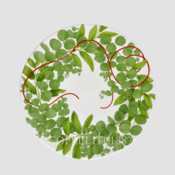 Taitù Fil Rouge Foglie Dessert Plate