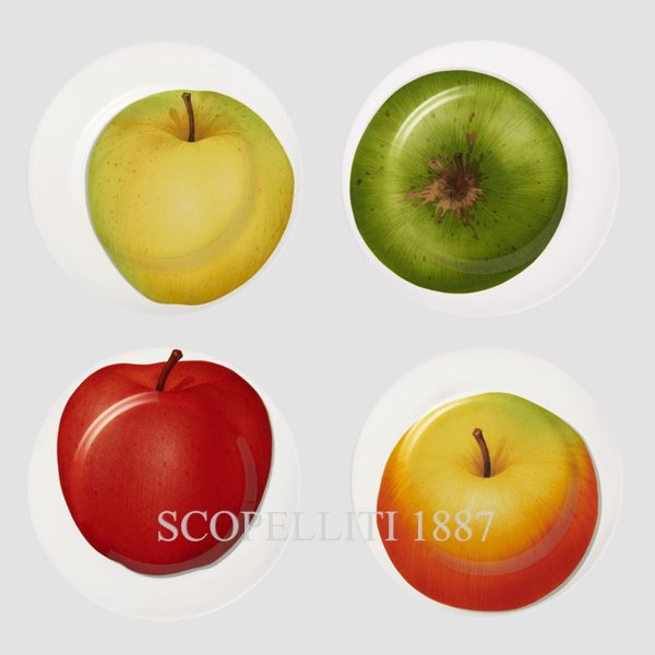 Taitù Freedom Dessert Plates – Set of 4 fine bone china plates with butterfly motifs, perfect for serving desserts in style.