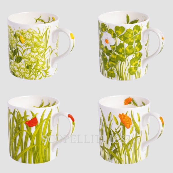 Taitù Freedom Mugs – Set of fine bone china mugs with butterfly motifs, 400 ml capacity, perfect for stylish coffee moments.