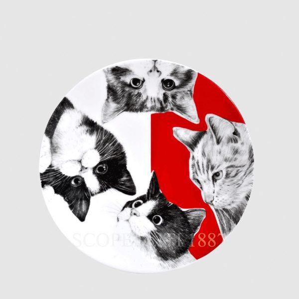 Taitù Best Friends Bread Plate Cats