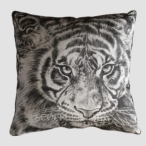 taitu square cushion 48x48 wild spirit tiger front