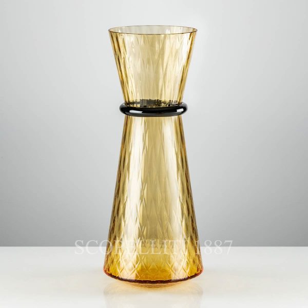 venini tiara balloton vase amber tall