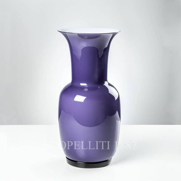 venini opalino vase medium indigo