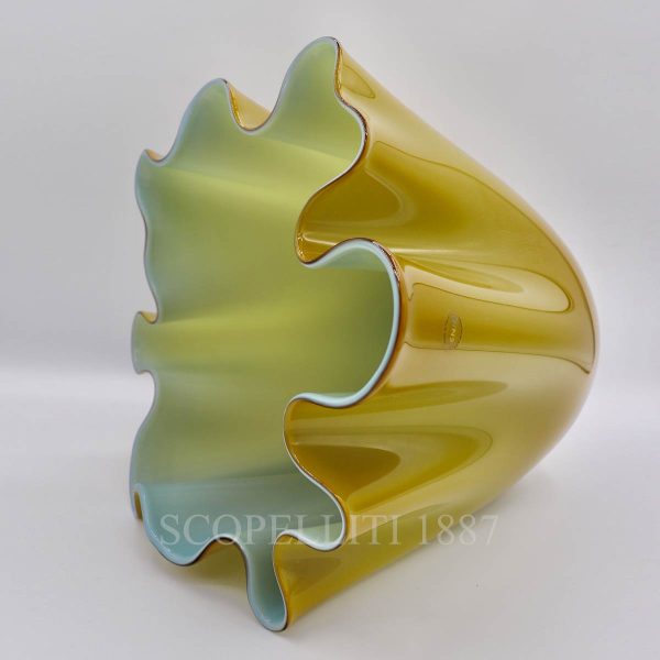 venini amber vase fazzoletto limited edition