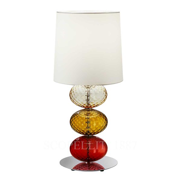 venini abat-jour table lamp red tea amber