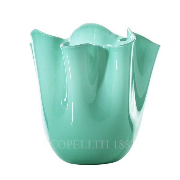 venini fazzoletto vase medium mint green