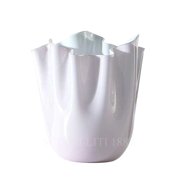 venini fazzoletto vase large powder pink rio green