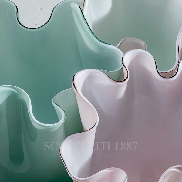 venini fazzoletto rio green powder pink