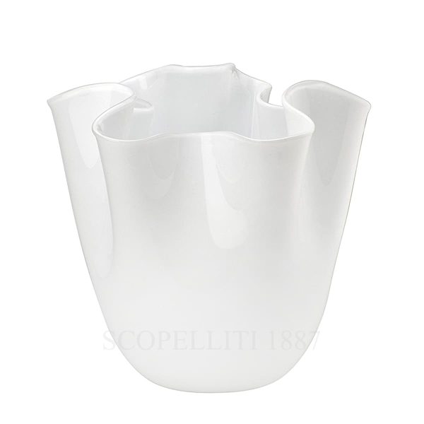 venini fazzoletto vase medium milk white