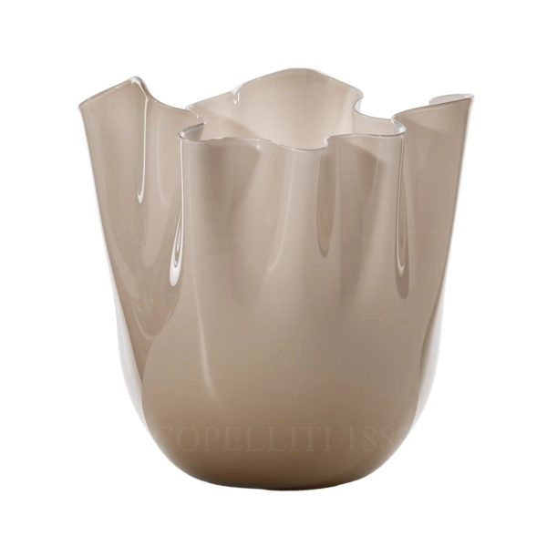 venini fazzoletto vase medium moka