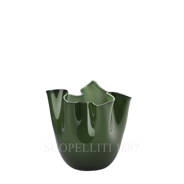 venini fazzoletto vase small apple green