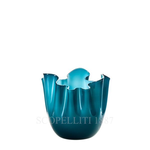 venini fazzoletto vase small horizon aquamarine