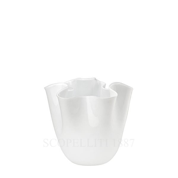venini fazzoletto vase small milk white