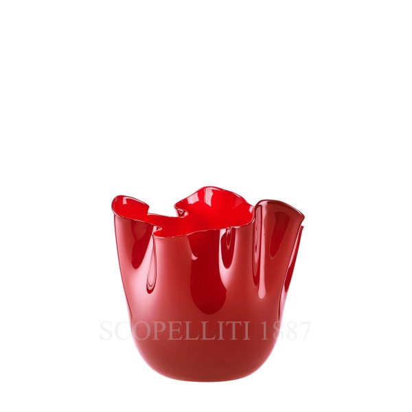 venini fazzoletto vase small red