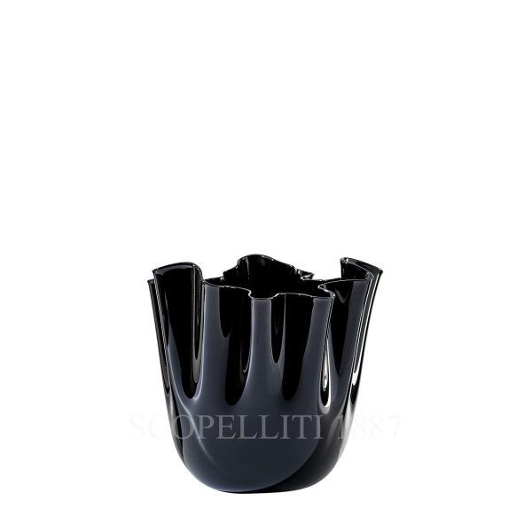 venini fazzoletto vase small black