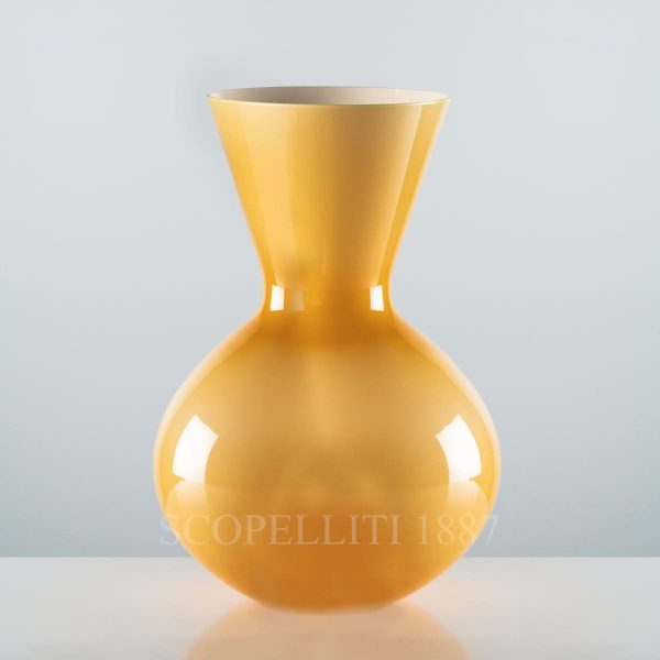 venini idria tall vase amber