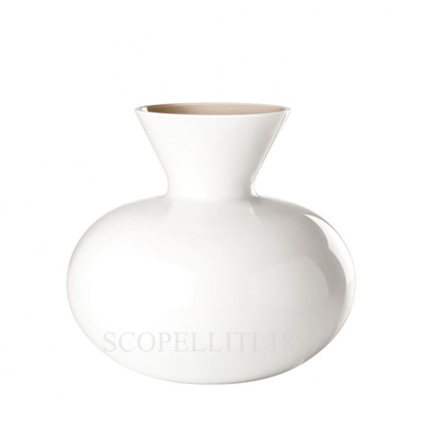 venini idria large vase milk white taupe