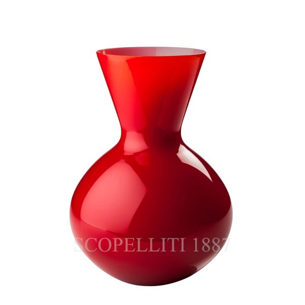 venini idria tall vase red