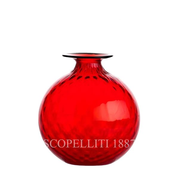 venini monofiore balloton vase small red