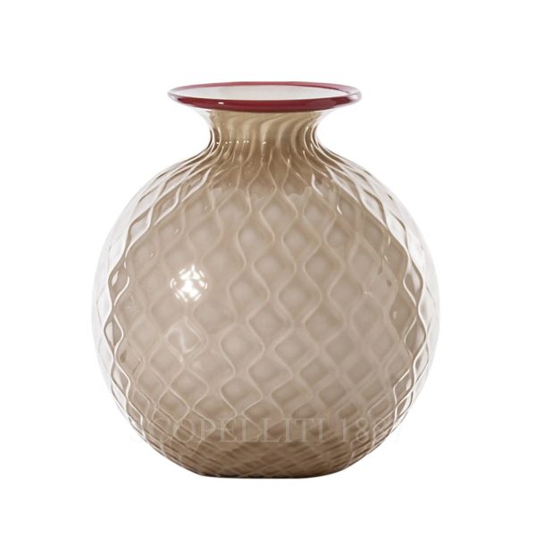 venini vase monofiore balloton milk moka medium
