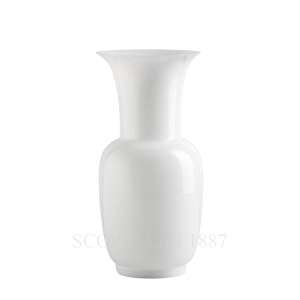 venini opalino vase medium milk white