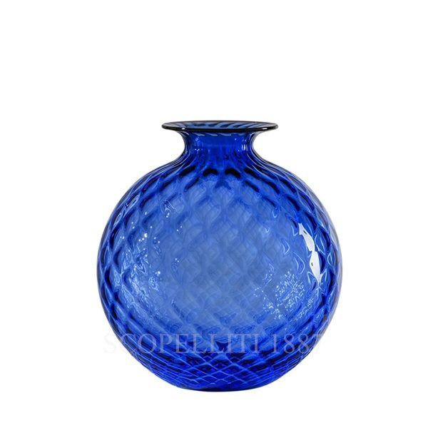 venini monofiore balloton vase medium sapphire
