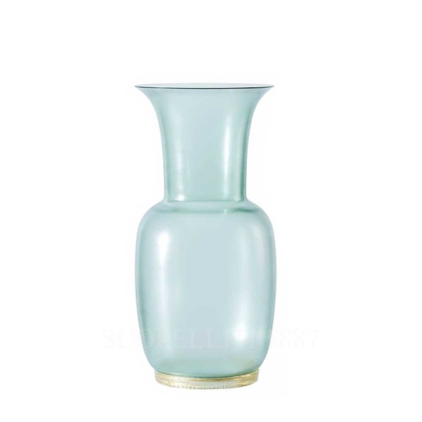 venini opalino vase satin large rio green