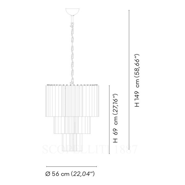 Venini Trilobi Chandelier 963.22 Technical