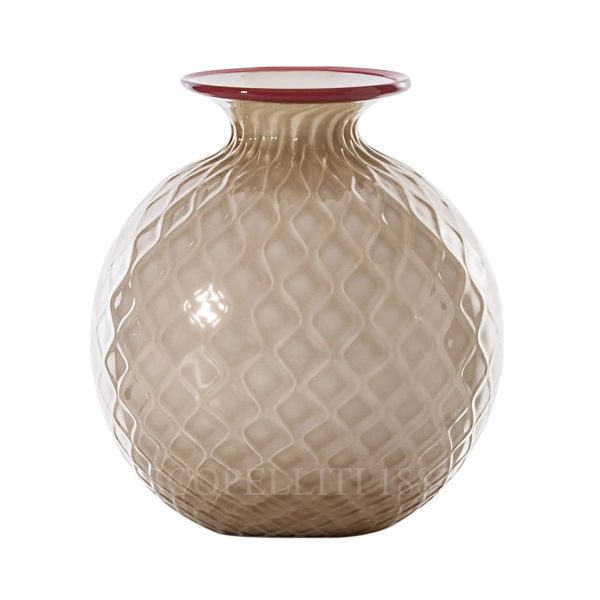 venini vase monofiore balloton milk moka large