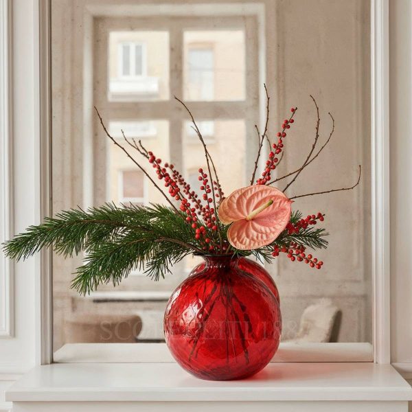 venini monofiore vase in red