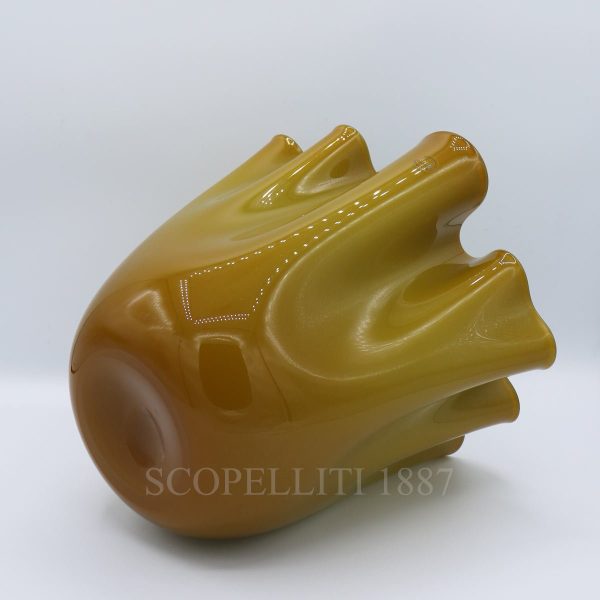 venini unique handkerchief vase limited edition amber