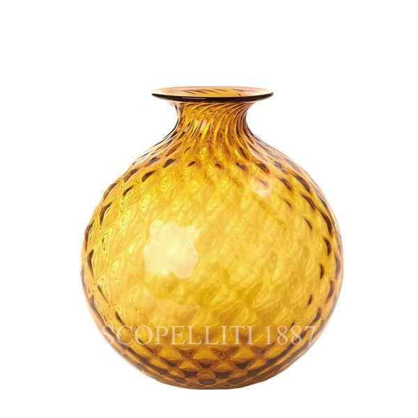 venini monofiore balloton vase medium amber