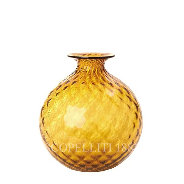 venini monofiore balloton vase small amber