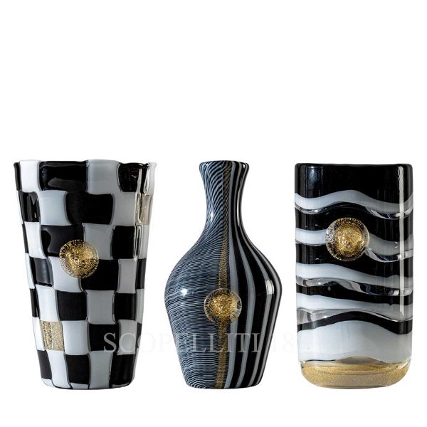 venini versace set of 3 vases limited edition