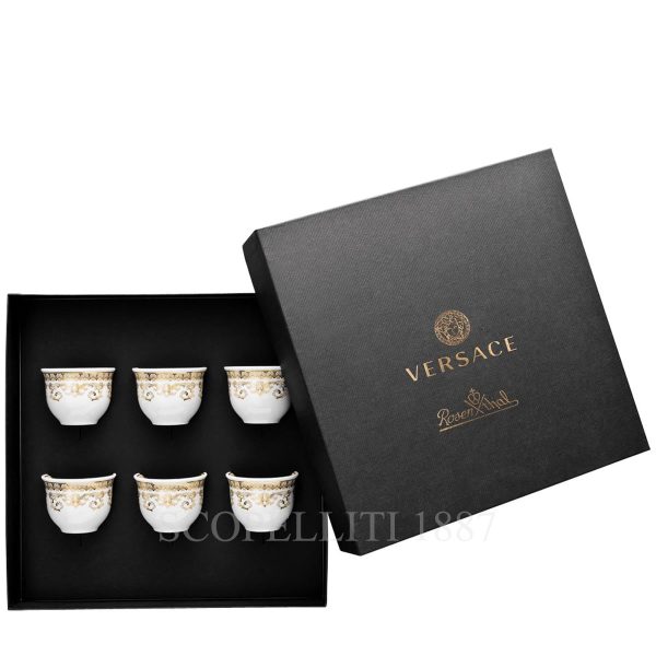 versace set of 6 mugs small medusa gala