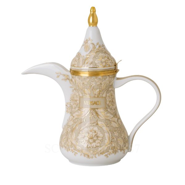 versace barocco beige arabic coffee pot dallah