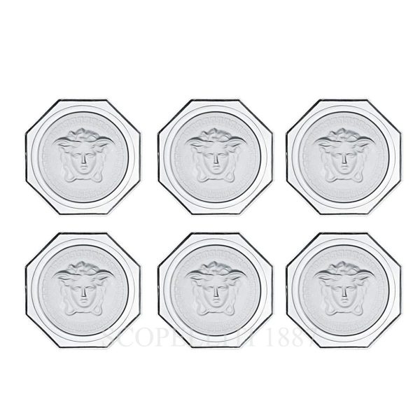 versace medusa lumiere crystal coasters set of 6