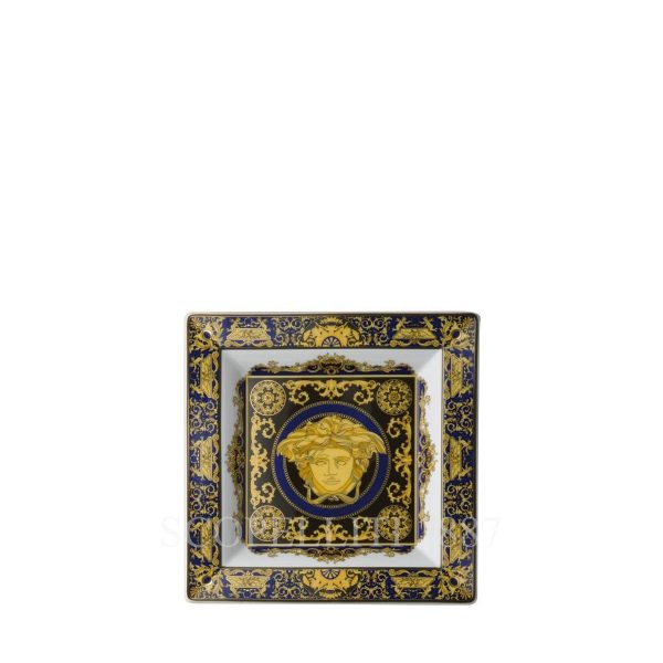 versace square dish 14 cm medusa blue