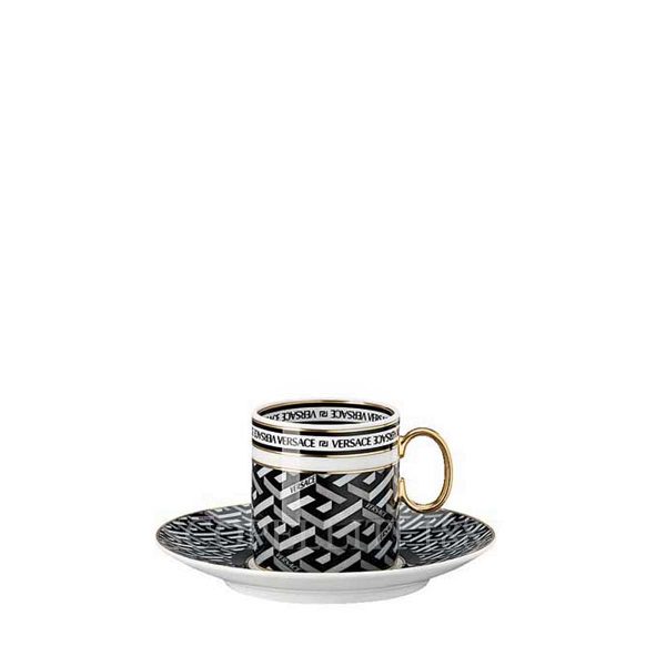 versace espresso cup la greca signature black