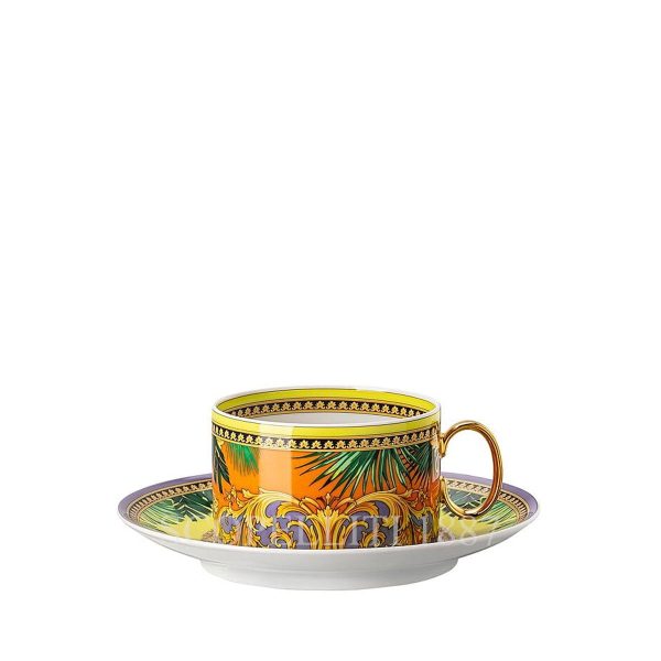 versace jungle animalier tea cup and saucer