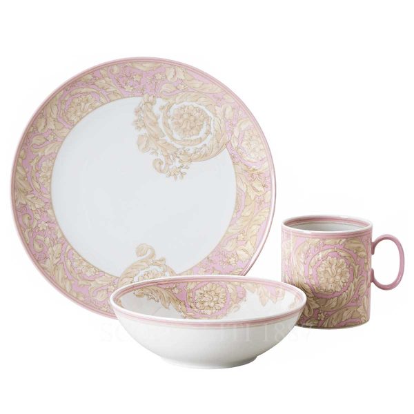 versace kids dinner set barocco rose